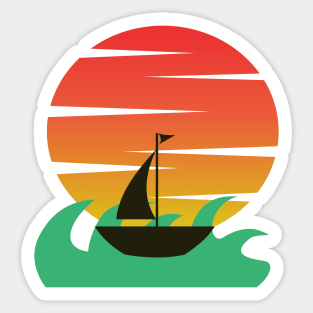 Sailing Into the Sunset Sticker